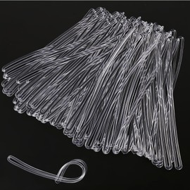 Kanlpeia Luggage Tag Loop, Clear Plastic Straps for Suitcases Clothing Backpacks & Cruise Travel Accessories Organization 6 inch (200 Pieces)