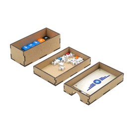 The Broken Token - Sky Team Compatible Board Game Organizer - Wooden Game Organizing Box with Multiple Trays