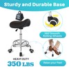 YEEZEE Saddle Stool Ergonomic- Comfortable Rolling Saddle Stool with Wide