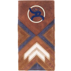 HOOEY Kamali Patchwork Rodeo Wallet (Brown/Blue/Ivory)