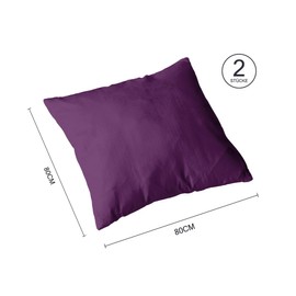Amolavet Cushion Cover 80 x 80 cm, Purple, Set of 2 Pillowcases 80 x 80 cm with Envelope Closure, Made of Brushed Microfibre
