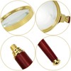 60mm Handheld Magnifier, Wooden Handle 15x Magnifying Glass for Home