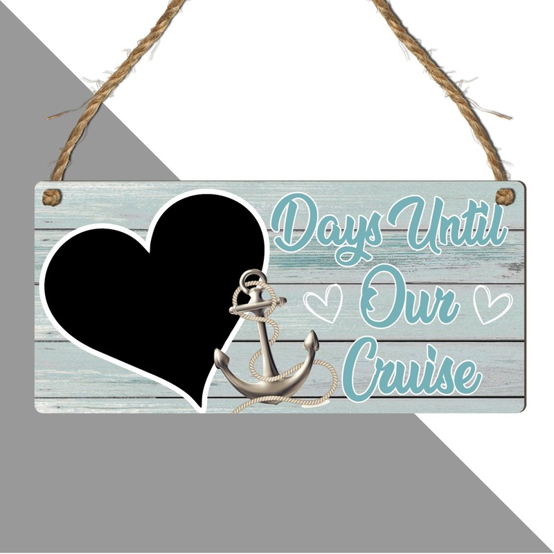 Days Until Our Cruise Countdown Sign - Fun & Stylish