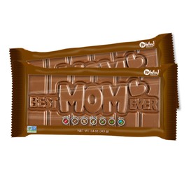 Vegan, Allergy Friendly Gift | Best Mom Ever - Milkless Occasion Chocolate Bars (2 Pack) | Dairy Free, Peanut Free, Nut Free, Soy Free, Gluten Free | No Whey Foods