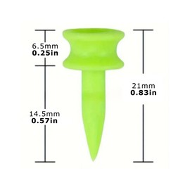 Munsesi 100pcs Golf Tees Plastic, 25mm Green Castle Golf Tees, Small Castle Tees, Highly Visible Bright Colors, Durable Winter Golves Tees