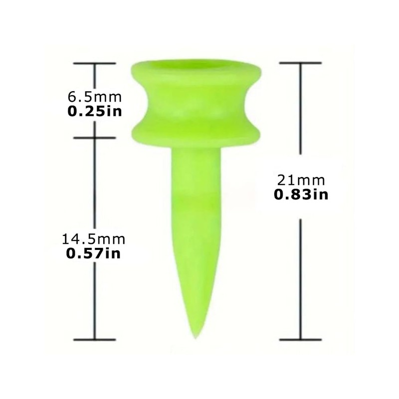 Munsesi 100pcs Golf Tees Plastic, 25mm Green Castle Golf Tees,