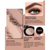 2Colors Eyebrow Powder Kit,Reddish Dark Brown Tinted Brow Powder Long-Lasting