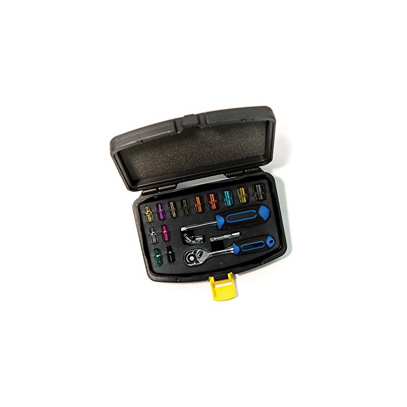 Socket Set, 1/4", Colour Coded, 17-Pcs