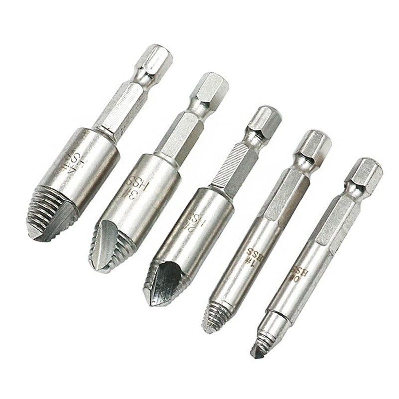 CENPEK 5Pcs Screw Extractor Kit and Stripped Screw Remover Damaged