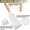HaWare Slotted Spatula, Stainless Steel Fish Spatula with Solid Wooden