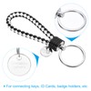 PATIKIL Braided Leather Keychain with Stainless Steel Key Ring Sleeve,