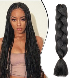 Dcbaboo White Hair Extensions for Braiding Jumbo Braiding Hair Extension 1pack 24inch Synthetic Hair Kanekalon Ombre Braids Extensions Hair Afro Crochet Twist Box Braids 100g, White