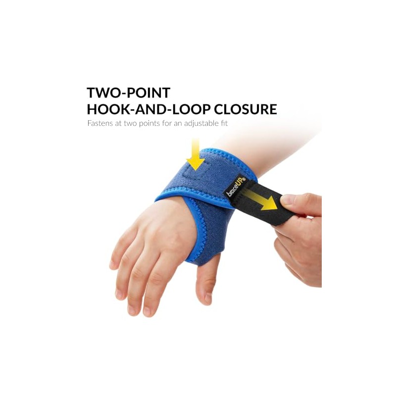 BraceUP Kids Wrist Support – Adjustable Wrap for Left or