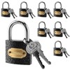 SEUNMUK 8 Pack 38mm Padlocks, Heavy Duty Copper Core Pad