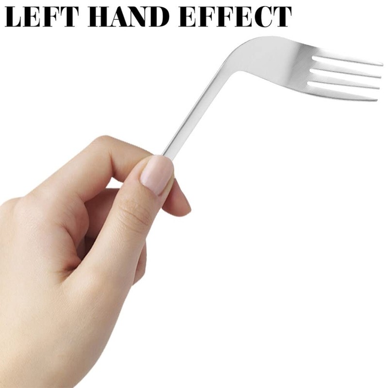 Rehabilitation Aid Spoon Angled Fork Spoon Curved Utensil Angled Fork