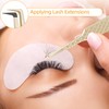 MGER Lash Tweezers for Eyelash Extensions,Diamond Grip 90 Degree Fiber