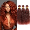 Reddish Brown Bundles Color 33 Human Hair Curly Wave Bundles