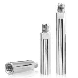 Mesee 3 Pieces 5/8-11 Thread Angle Grinder Extension Connecting Rods 80mm 100mm 140mm Rotary Polisher Adapter Extender Rod Stainless Steel Extension Shaft Polishing Attachment Accessory Set