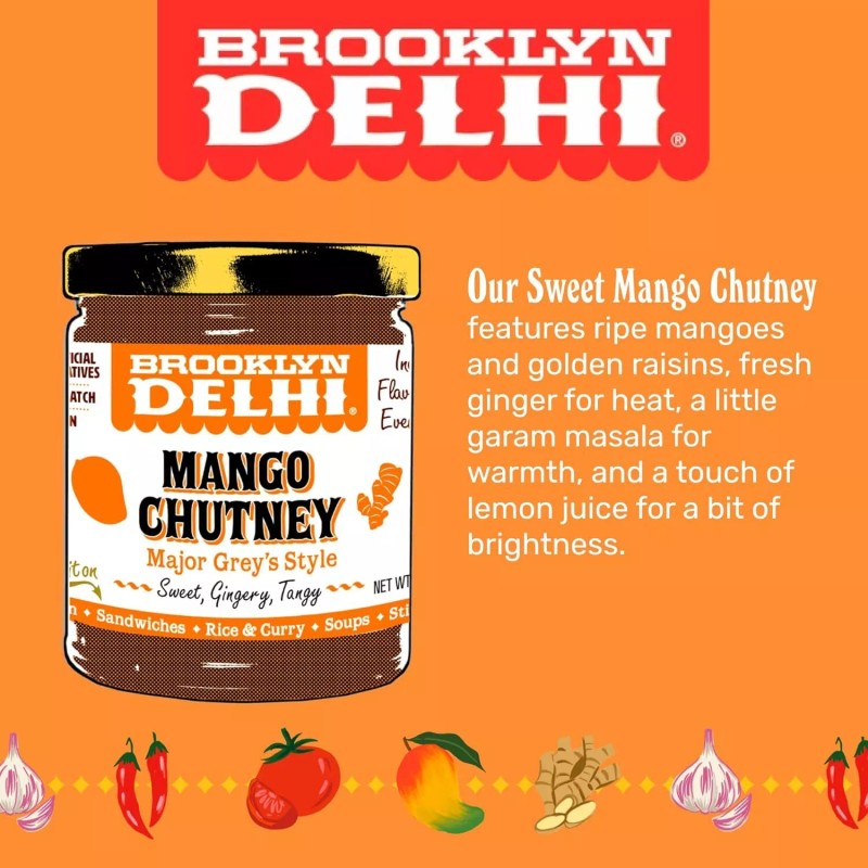 Brooklyn Delhi Mango Chutney Major Grey Style Sweet Gingery Tangy