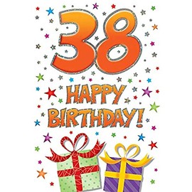 Modern Milestone Age Birthday Card Age 38-7 x 5 inches - Piccadilly Greetings A35043