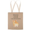 Mr. & Mrs. Panda Corgie Po Shopping Bag, brown