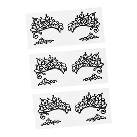 Healvian 3pairs Eye Liner Stickers Temporary Eye Makeup Decals for Parties Festivals Events Reusable Fabric Stickers Mysterious Look