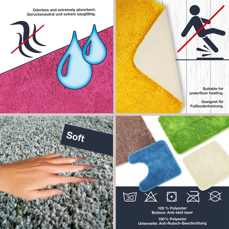 WohnDirect Bath mats can be combined to a set, bath