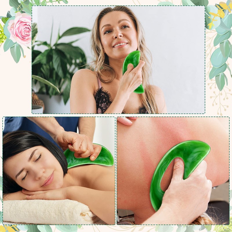 Gua Sha Massage Tool with Handle Resin Massage Tools Lymphatic