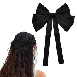Big Black Hair Bow Clips for Women Girls Bow Knot Hair Clips Barrette for Girls Bowknot Hair Clip for Women Girls Bow Hair Decorations for Party Canival Prom
