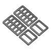 sourcing map 8 Pack Zinc Alloy Slide Adjustable Buckle 5/7"