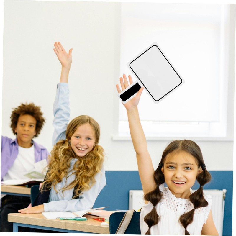 Operitacx Reusable Double-Sided Handheld Whiteboard Dry Erase Scoreboard for Classroom