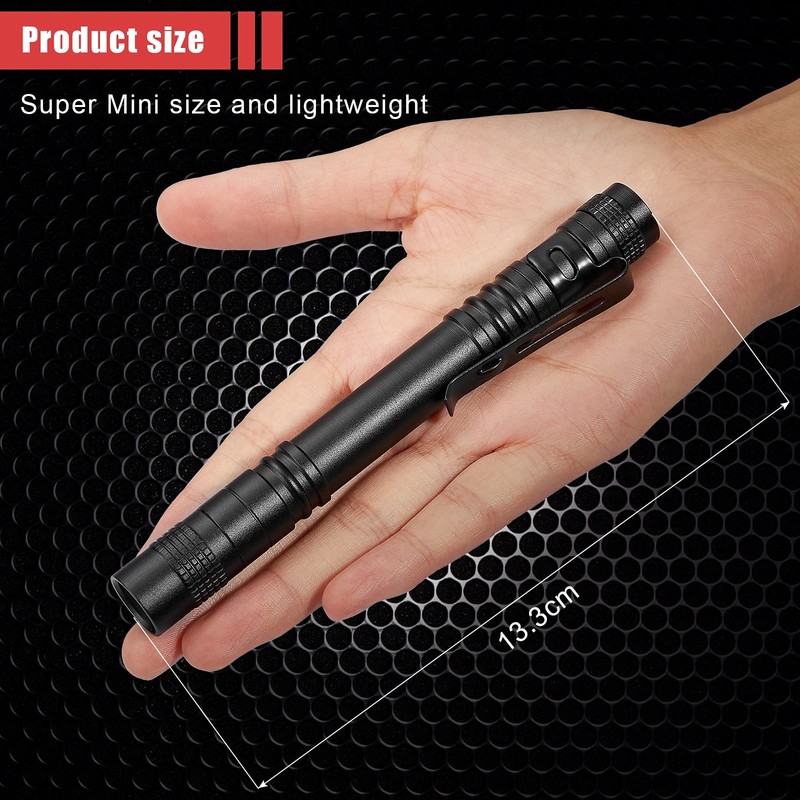Honoson 6 Pieces UV Black Light Flashlight Small Blacklight Flashlights