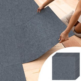 24" X 24" Peel and Stick Carpet Tiles, 15 Pack/58 Sq Ft Adhesive Carpet, Square Panel Floor Mat Indoor/Outdoor (Grey)