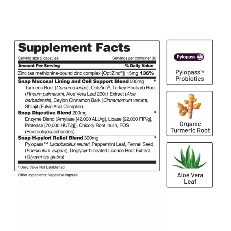 Gut Health Supplements - Digestive Enzymes, Bloating Relief (60 Capsules)