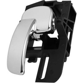 Riloer Left Driver Side, Inner Door Handle, ABS Plastic + Metal Chrome & Black Inner Door Handle, Compatible with Ni-ss&an Qashqai 2007-2013, Left Driver Side/Rear Left