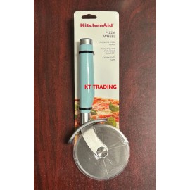 KitchenAid Stainless Steel Blade PIZZA WHEEL Cutter w/ Finger Guard MINERAL BLUE