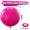 Bezente Hot Pink Giant Balloons 36 Inch - 8 Pack