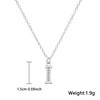 Kraven S925 Silver Initial Necklace Charm Necklace, Dainty Cubic Zirconia