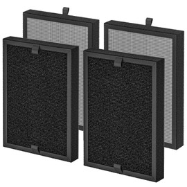 KF250 Replacement True HEPA Filter, Compatible with Kenmore 1200e Series Air Purifier PM2010, for Rooms up to 1,500 Sq. Ft. 3-in-1 True HEPA Filter, 4-Pack