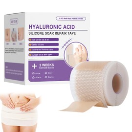 Hyaluronic Acid Silicone Scar Tape,Silicone Scar Tape,Silicone Scar & Wrinkle Tape, Advanced Scar Tape for All Skin Types,1.6''×60 IN（Roll-1.5M）