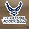 US AIR Force Veteran Bumper Sticker Clear Background