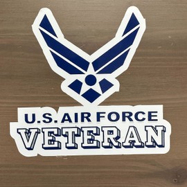 US AIR Force Veteran Bumper Sticker Clear Background
