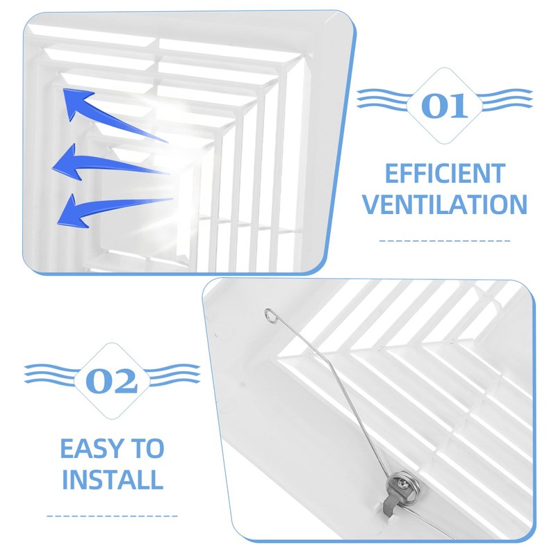 Mipcase Bathroom Ceiling Fan Grille Cover Replacement Vent for Square