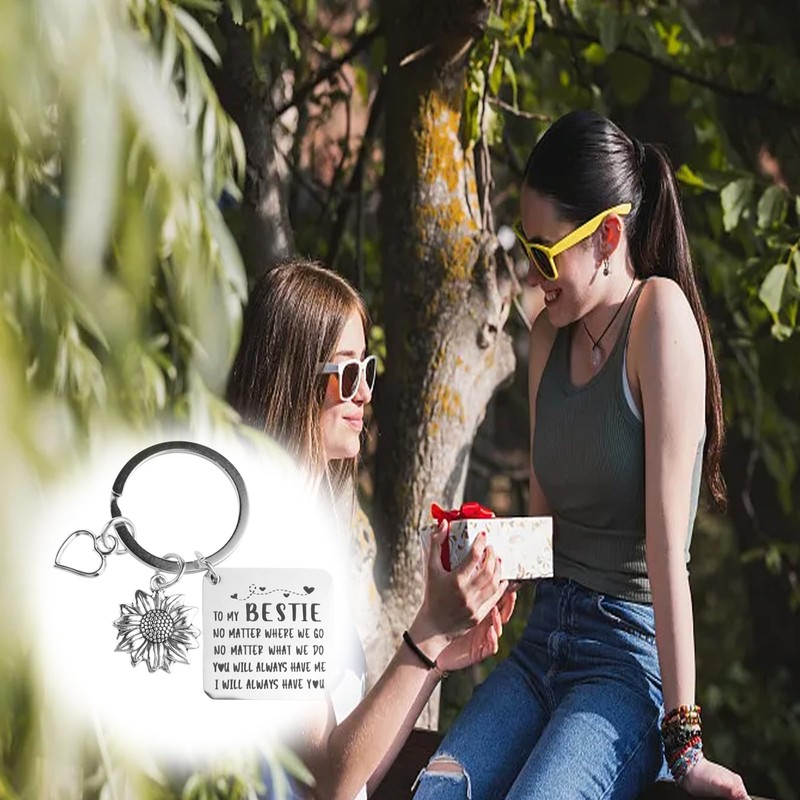 Mmgoqqt Best Friend Keyring, for Friends Friendship Women Graduation Gifts