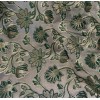 Wowfabric4less123 GREEN GOLD WHITE Metallic Brocade ORGANZA Fabric 58” Width