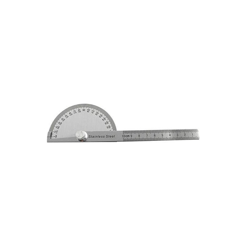 SQXBK Stainless Steel 180 Degree Protractor Angle Finder Arm Rotary