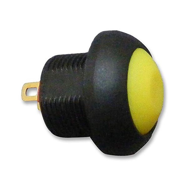 Schalter, Druckknopf, SPST, IP67, gelb, Industrie-Druckknopfschalter, 1 Stück | MCPAS6B2M1CE5