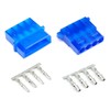 Shakmods Blue Male & Female 4 Pin Molex Connector With