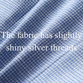 TRONSTORE Women's Suit 2 Piece Set Business Pants Suit for Women Pinstripe Houndstooth Blazer Blue L