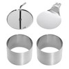 Westmark" Round Dessert/Food Forms, Stainless Steel Silver, 7.5 x 7.5